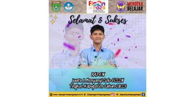 WAKIL SMPN 1 SIMPANG EMPAT JADI JUARA 1 MENYANYI SOLO DI AJANG FLS2N TINGKAT KABUPATEN