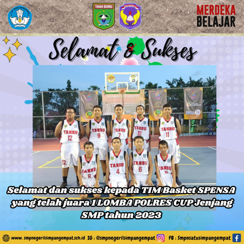 TIM BASKET SPENSA JUARA 1 KAPOLRES CUP TANAH BUMBU