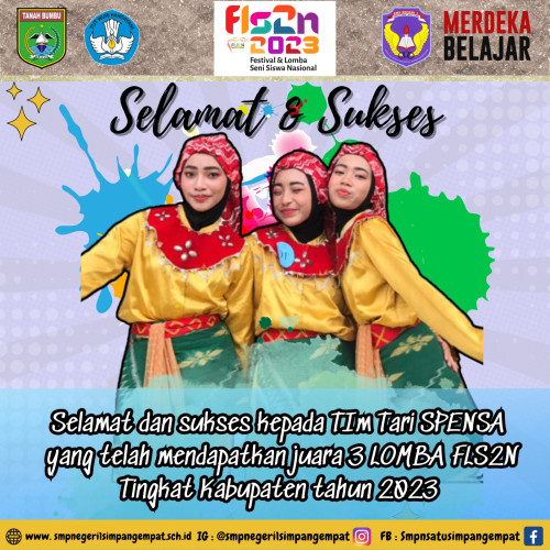 SMPN 1 SIMPANG EMPAT BERHASIL MERAIH JUARA 3 DI FLS2N TINGKAT KABUPATEN
