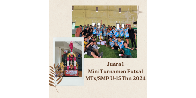 JUARA 1 DAN BEST PLAYER MINI TURNAMEN FUTSAL U-15